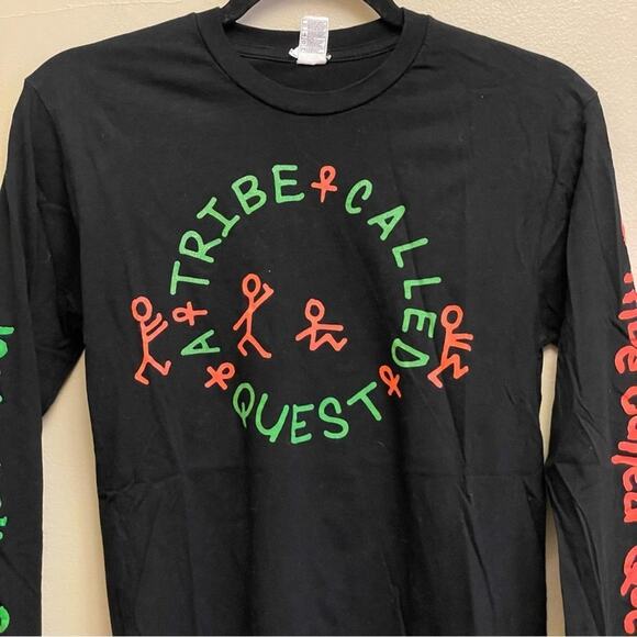 Scriptee S Vintage band tee long sleeve t-shirt Tribe Called Quest black - Picture 2 of 7